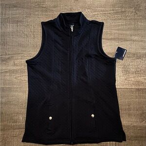Navy Blue Quilted Vest